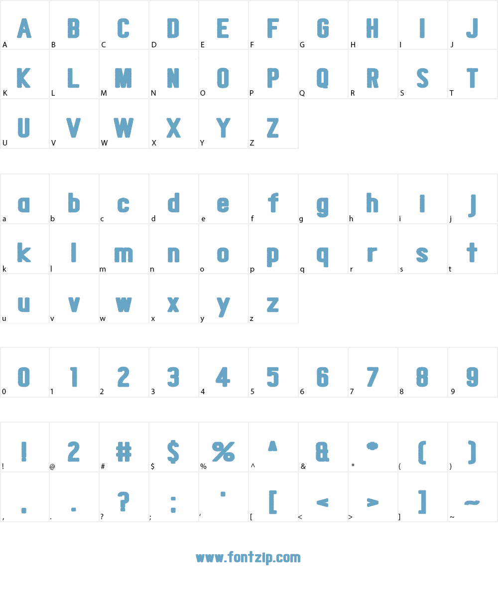 Snow Deep Font Character